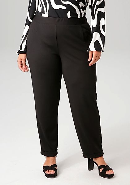 Aniston PLUS Schlupfhose, aus elastischer Scuba-Crepé-Qualität günstig online kaufen