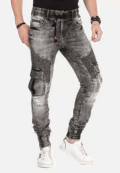 Cipo & Baxx Cargojeans "Jeans", mit elastischen Bündchen am Saum, CD-446 günstig online kaufen