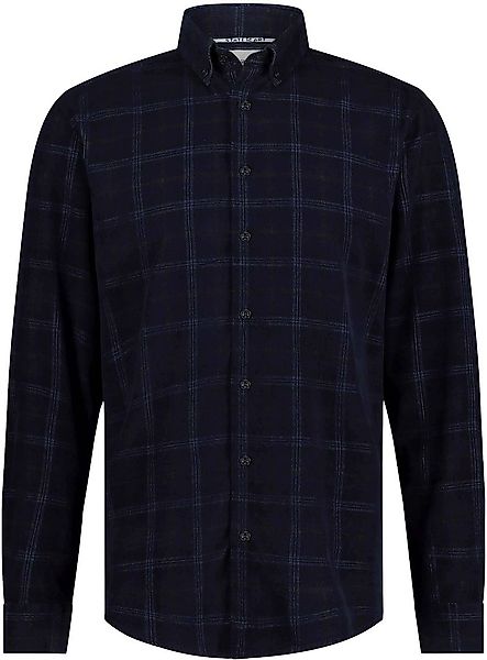 State Of Art Hemd Fine Corduroy Karos Navy - Größe L günstig online kaufen