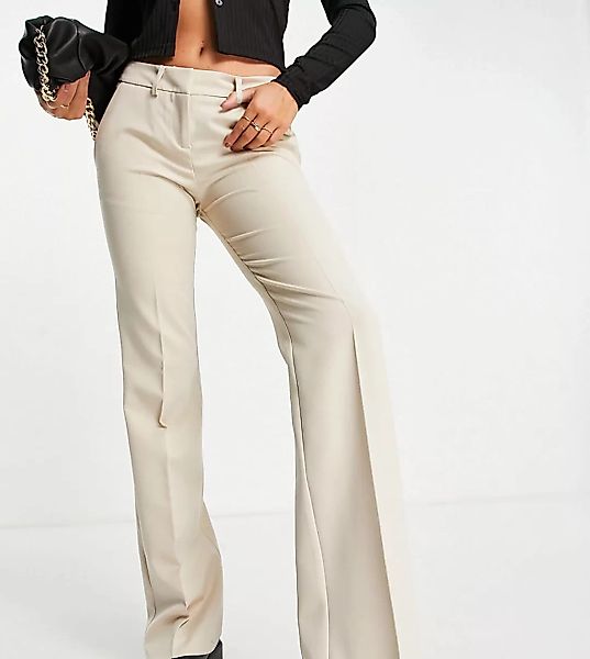 ASYOU – Schmal geschnittene, elegante Hose in Buttergelb-Weiß günstig online kaufen