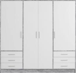 FORTE Kleiderschrank "Jupiter, Made in Europe, mit Schubladen" Maße (T/H): günstig online kaufen