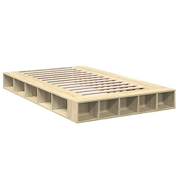 vidaXL Bettgestell Sonoma-Eiche 120x200 cm Holzwerkstoff 3280484 günstig online kaufen