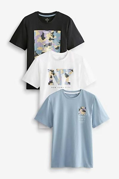 Next Print-Shirt T-Shirt mit Print (3-tlg) günstig online kaufen