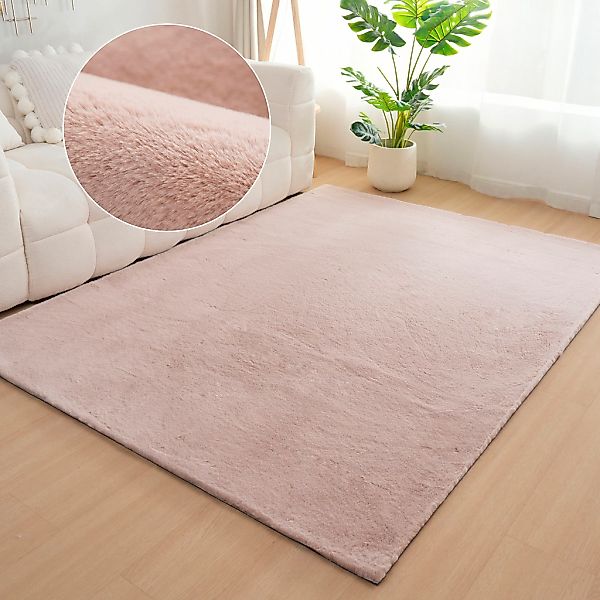 Bruno Banani Fellteppich "Rabbit 2, Kunstfell Teppich, Modern" rechteckig 2 günstig online kaufen