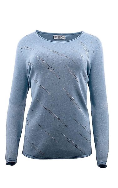 Passioni Strickpullover mit zartem Glitzermuster günstig online kaufen