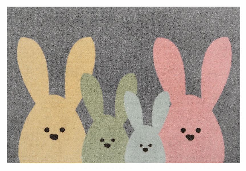 HANSE Home Fußmatte "Bunny Family, Türmatte" Schmutzfangmatte, In-& Outdoor günstig online kaufen