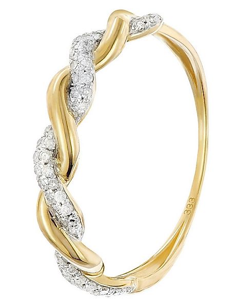 Glizz Goldring DamenMit Diamanten Gold 333/8K günstig online kaufen