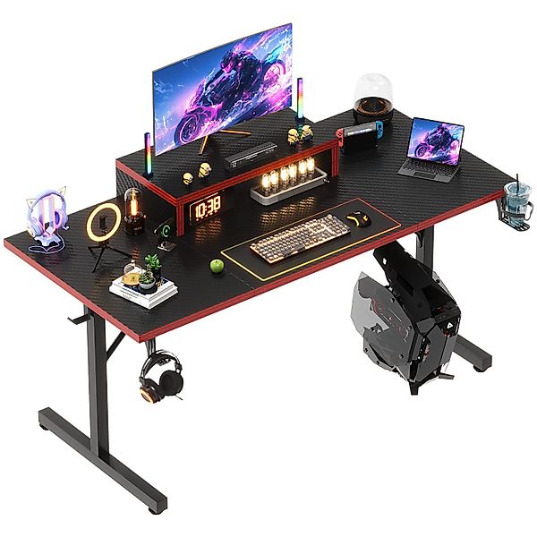 HOMALL Gamingtisch Computertisch aus Kohlefaseroberfläche mit günstig online kaufen