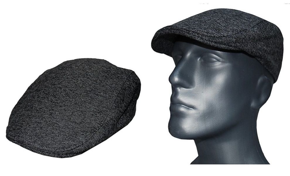 Cool4 Schiebermütze CLASSIC FLATCAP Baumwolle Heringbone günstig online kaufen