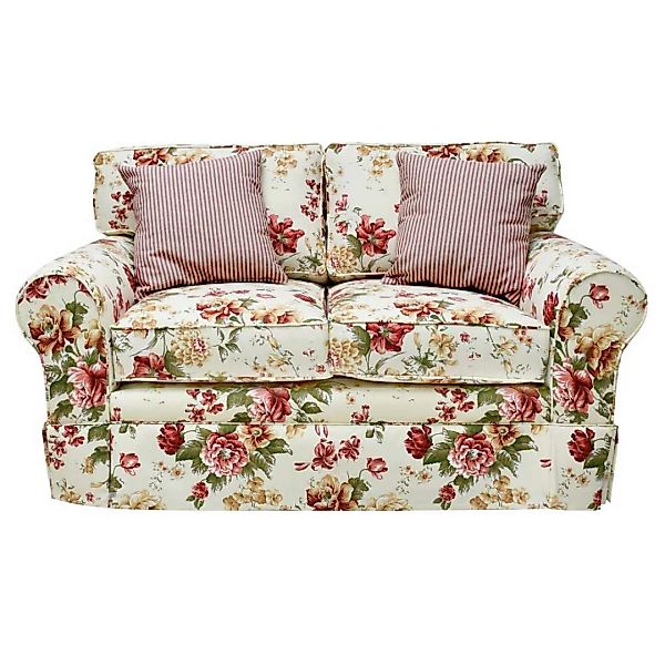 Country Style Sofa mit Nosagunterfederung Blumen Muster günstig online kaufen