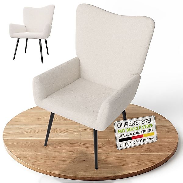 Juskys Ohrensessel Odense, Optionaler Hocker, große günstig online kaufen