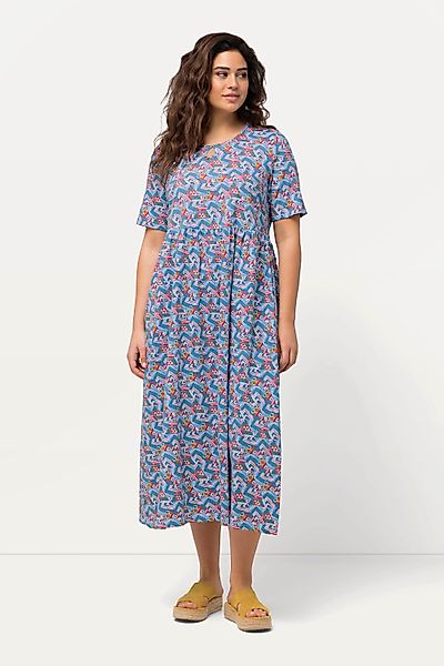 Ulla Popken Maxikleid Jersey-Maxikleid A-Linie Rundhals günstig online kaufen