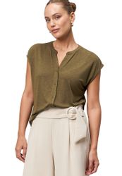 Zero T-Shirt "Damen Shirt mit Knopfleiste" 1 Stk. tlg. Knopfleiste günstig online kaufen