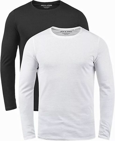 Jack & Jones Langarmshirt (Set, 2er-Pack) in Unifarben günstig online kaufen