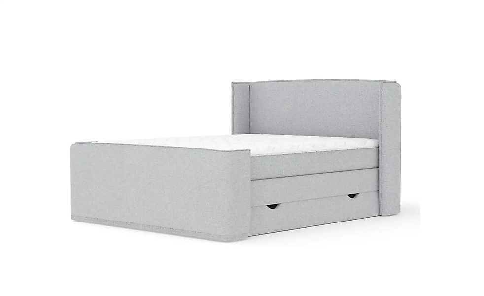 Boxspringbett mit Stauraum   ¦ grau ¦ Maße (cm): B: 218 H: 117 Betten > Kom günstig online kaufen