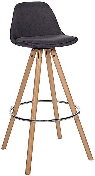 CLP Barhocker Corbin Rund, Stoff-Bezug, Gestell günstig online kaufen
