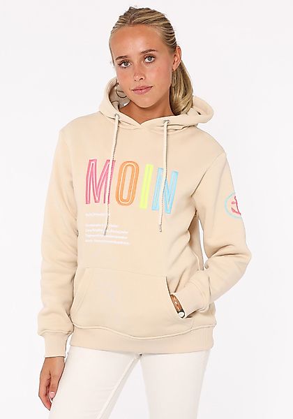 Zwillingsherz Sweatshirt gestickter Schriftzug, Kapuze, Langarm, günstig online kaufen