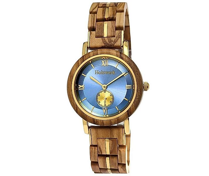 Holzwerk Quarzuhr kleine Damen Designer Holz & Edelstahl Armband Uhr, (inkl günstig online kaufen