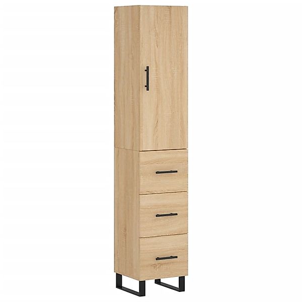 vidaXL Highboard Sonoma-Eiche 34,5x34x180 cm Holzwerkstoff 3198876 günstig online kaufen
