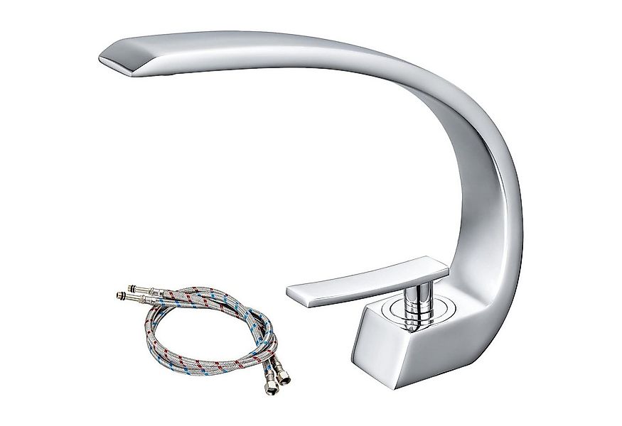 OKWISH Waschtischarmatur Wasserfall Bad Wasserhahn Küchenarmatur Einhebel ( günstig online kaufen