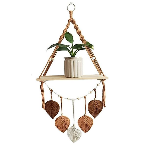 Coonoor Wanddekoobjekt Boho Makramee Holzregal & günstig online kaufen