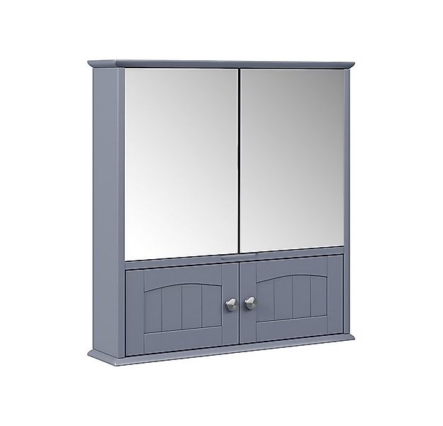 Vicco Badezimmerspiegelschrank Bianco, Grau, 56 x 58 cm günstig online kaufen