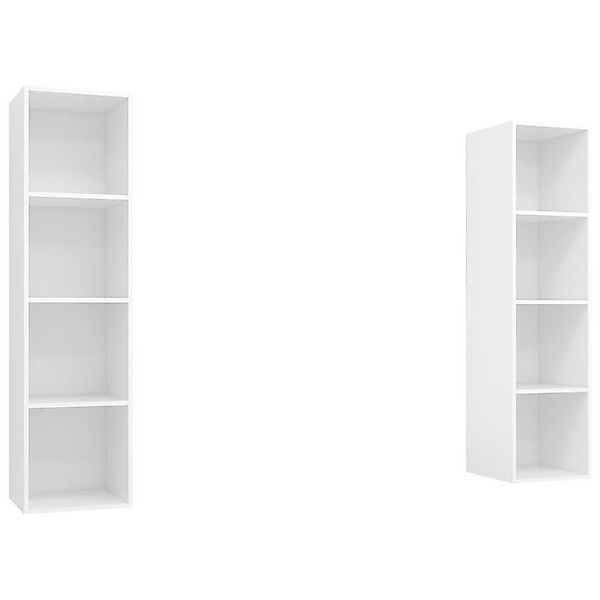 furnicato TV-Schrank TV-Wandschränke 2 Stk. Weiß Holzwerkstoff (1-St) günstig online kaufen