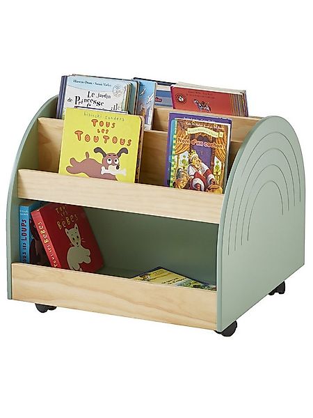 vertbaudet Bücherregal Kinderzimmer Bücherregal auf Rollen REGENBOGEN günstig online kaufen