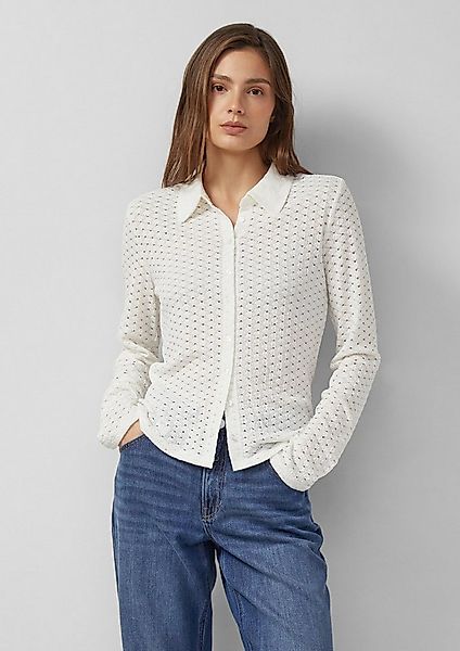 s.Oliver Langarmbluse T-Shirt Jersey-Bluse aus Lochspitze günstig online kaufen