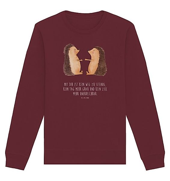 Mr. & Mrs. Panda Longpullover Igel Liebe Größe M - Burgundy - Geschenk, Swe günstig online kaufen