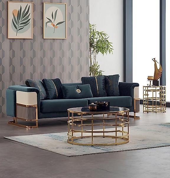 JVmoebel Sofa Luxus Dreisitzer Sofa 3 Sitzer Stoffsofa Polstersofa Couch Gr günstig online kaufen