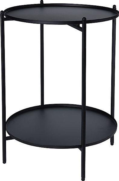 Spetebo Beistelltisch Metall Beistelltisch klappbar schwarz günstig online kaufen
