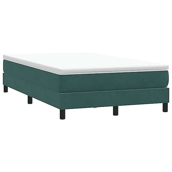 vidaXL Bett Boxspringbett ohne Matratze Dunkelgrün 120x220 cm Samt günstig online kaufen