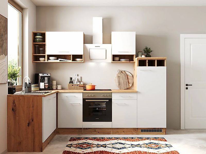 RESPEKTA Winkelküche und Kücheninsel "Hilde", Breite 280 cm, 90 cm Arbeitsh günstig online kaufen