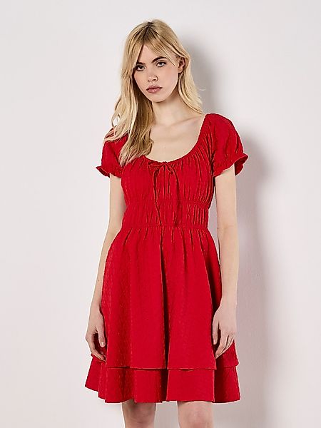 Apricot Minikleid Sommerkleid, mit Ösenstickerei günstig online kaufen