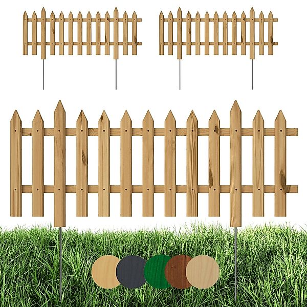 Floranica Staketenzaun, Vorgartenzaun Steckzaun Gartenzaun Zierzaun günstig online kaufen
