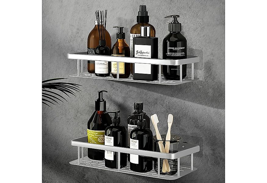 Fanttik Duschablage Duschregal ohne Bohren 2 Stück Shampoo Halterung, 2-tlg günstig online kaufen