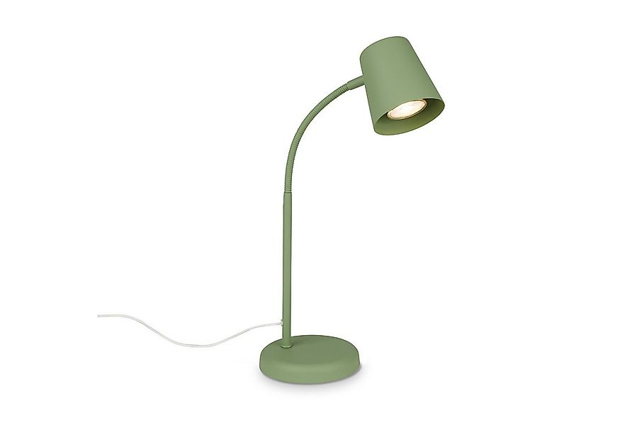 Briloner Leuchten Tischleuchte LED Tischlampe Kippschalter Homeoffice GU10, günstig online kaufen