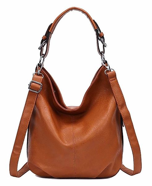 ITALYSHOP24 Schultertasche DAMEN SHOPPER Hobo Bag Umhängetasche Handtasche günstig online kaufen