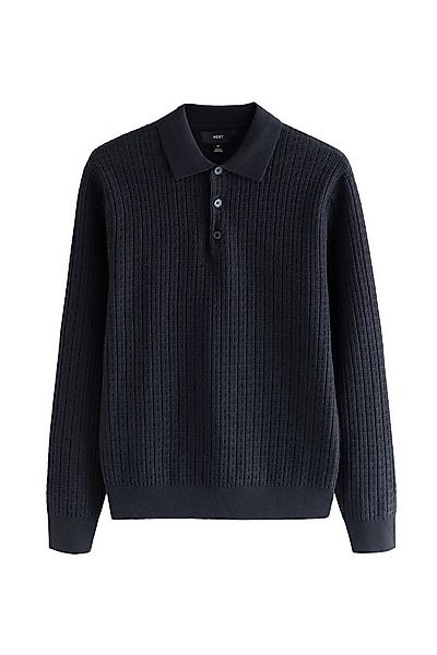 Next Langarm-Poloshirt Regular Fit Essential Poloshirt aus Strick (1-tlg) günstig online kaufen