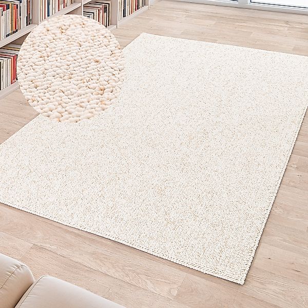 my home Teppich »Wohlde, Made in Belgium« rechteckig 10 mm Höhe Woll-Look, günstig online kaufen