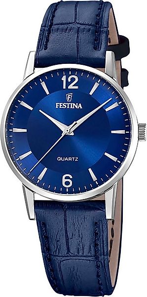 Festina Quarzuhr F20691/4, Armbanduhr, Damenuhr, Lederarmband, analog günstig online kaufen