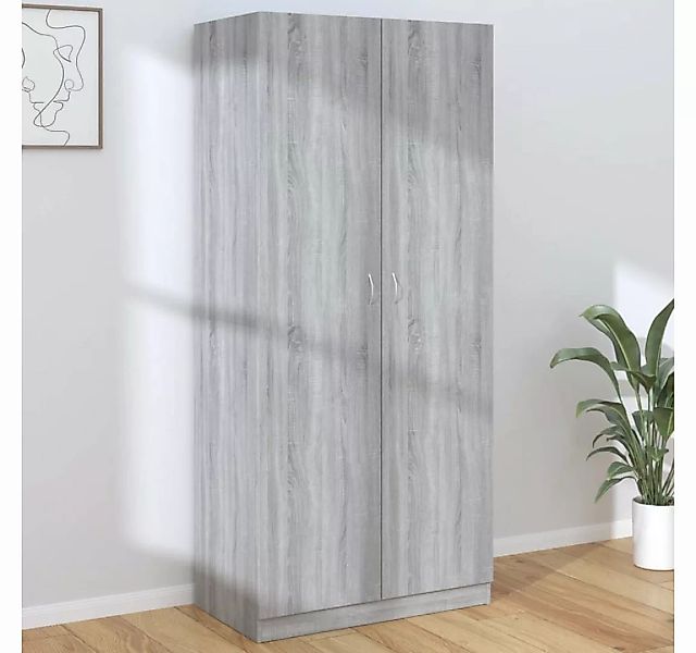 furnicato Kleiderschrank Grau Sonoma 90x52x200 cm Holzwerkstoff günstig online kaufen