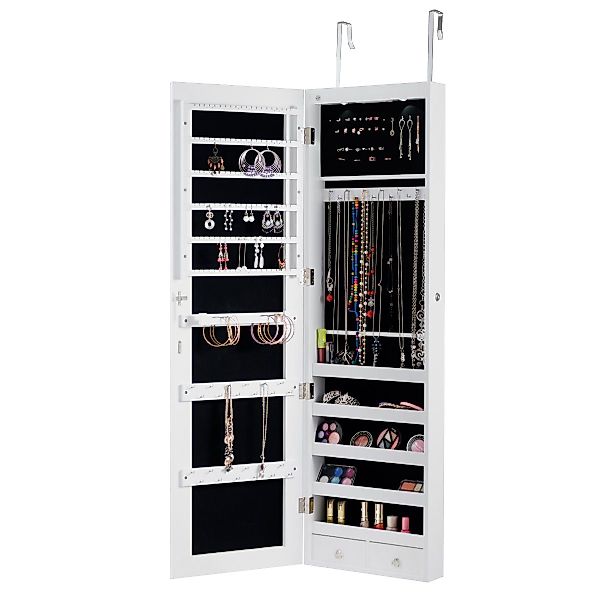 COSTWAY Schmuckschrank mit LED & Spiegel günstig online kaufen
