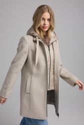 Manisa Wolljacke mit herausnehmbarer Kapuze günstig online kaufen