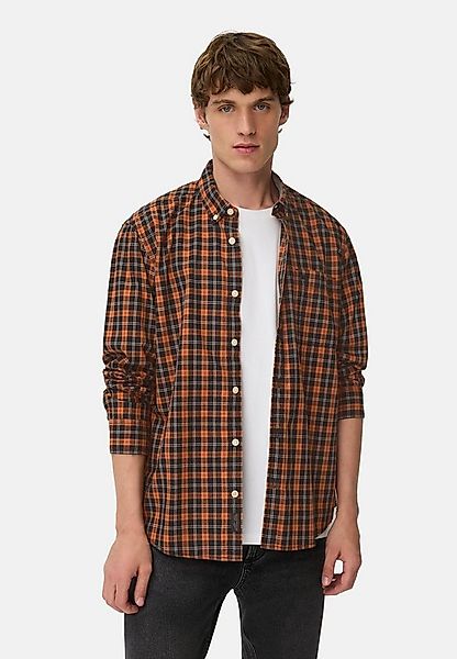 camel active Karohemd aus reiner Baumwolle Langarm Button-Down günstig online kaufen