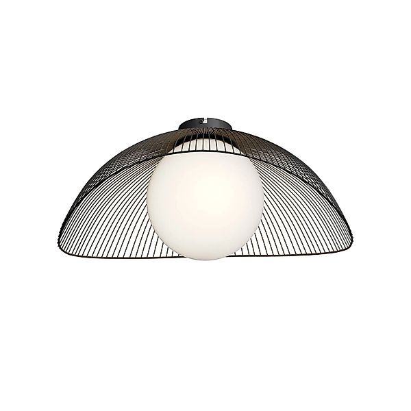 Lindby Deckenlampe Fabronia 9624909 Modern in Schwarz aus Metall 1-flammig günstig online kaufen