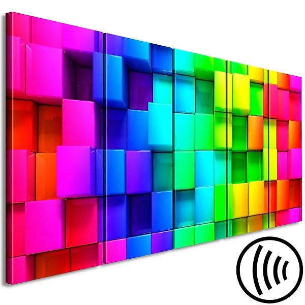 Wandbild Colourful Cubes (5 Parts) Narrow XXL günstig online kaufen