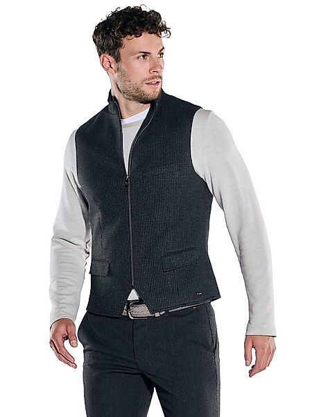 emilio adani Anzugweste emilio adani Herren Sakko-Weste mit Zipper, Anthraz günstig online kaufen