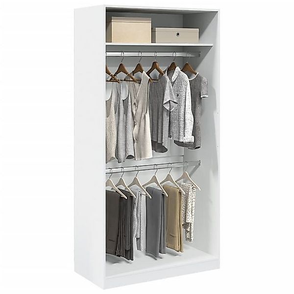 vidaXL Kleiderschrank Kleiderschrank Weiß 100x50x200 cm Spanplatte günstig online kaufen